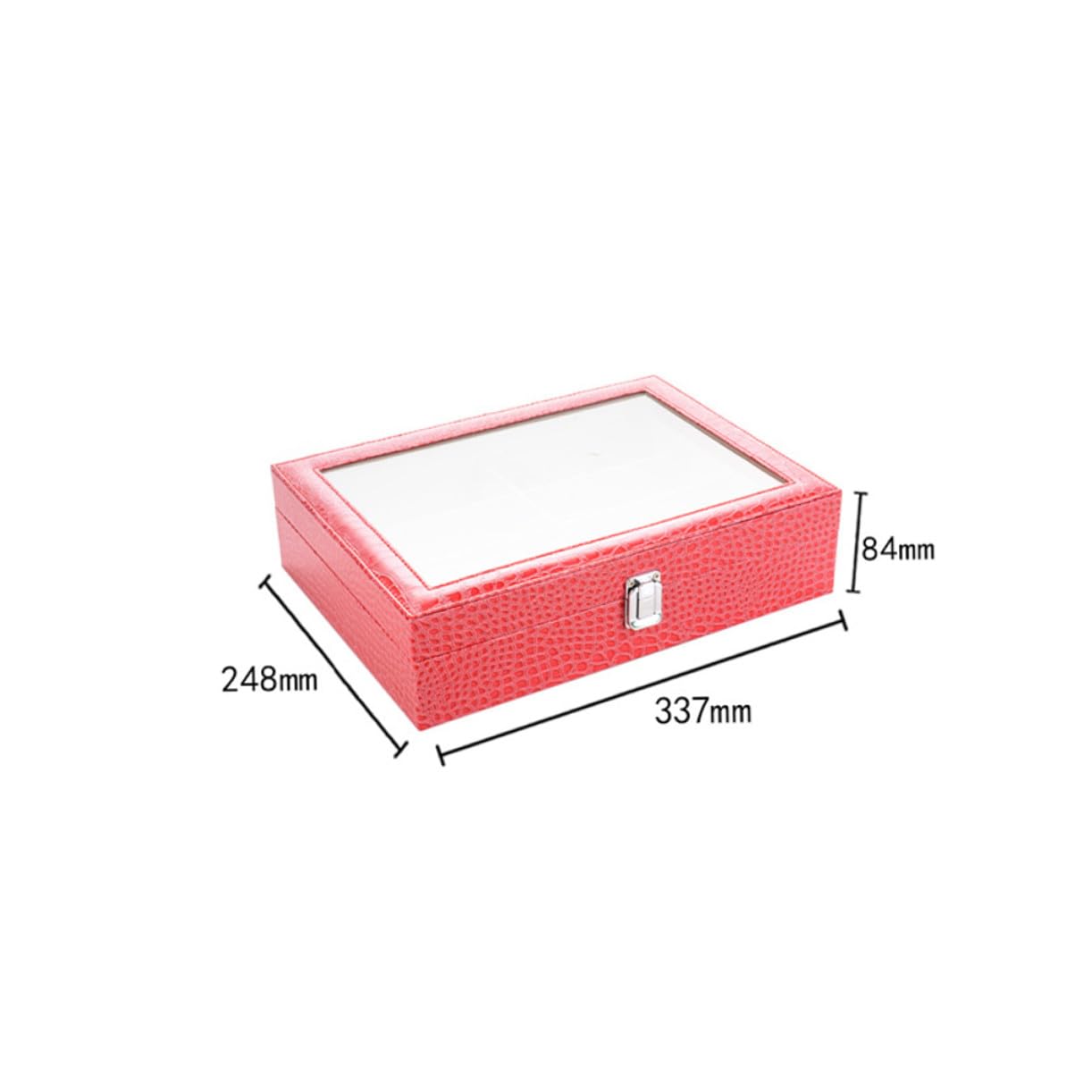 COLLBATH Caja para Gafas de Sol 8 Ranuras, Organizador de PU y MDF, Diseño de Grano, para Mesita de Noche y Hogar
