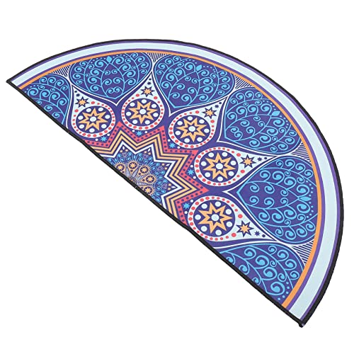 Alipis Alfombrilla Entrada Semi-Circular Estilo Bohemio Antideslizante para Baño y Cocina Alfombra Mandala Poliéster