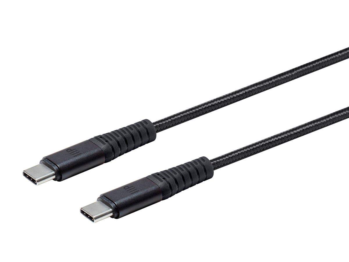 Monoprice Cavo USB 2.0 di tipo C per ricarica e sincronizzazione – 9,5 m/1,8 m/3 piedi/3 m, nero (3 pezzi) intrecciato in nylon rinforzato Kevlar, resistente, 5A/100 W, per Samsung, iPad Pro, MacBook,