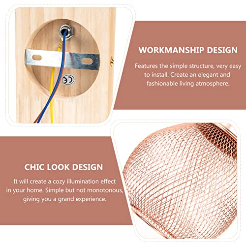 Lámpara de pared de interior resistente jojofuny aplique de madera duradero 7