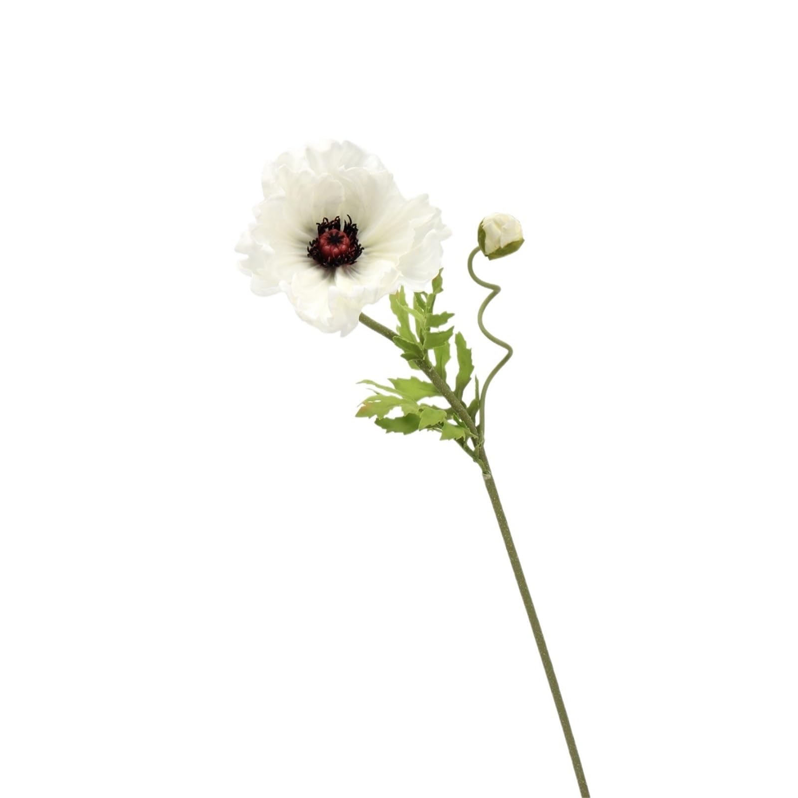 HONKERW fake flowers Artificial Flowers 2Pcs Poppies Flowers Artificial Silk Flowers for Home Office Wedding Outdoor Decor artificial(Wei�)