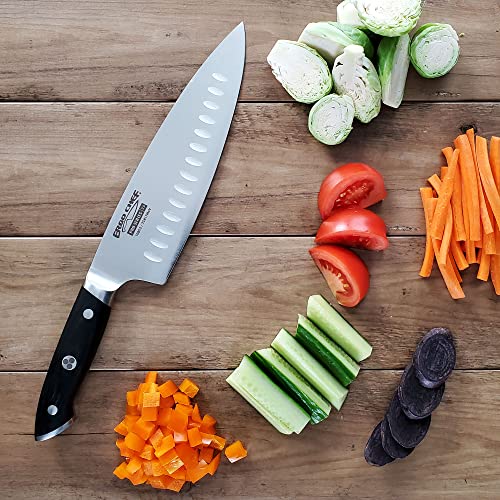 Ergo Chef 8-In Chef’s Knife Pro Series 2.0 Forged High Carbon 7Cr17Mov Stainless Steel – Ergonomic Black Pakkawood Handle #TOP1