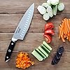 Ergo Chef 11pc Pro Series 2.0 Knife Block Set: Precision Forged High Carbon Cr17MoV Stainless Steel Blades, Ergonomic Black Pakkawood Handles, and Acacia Wood Block Stand.