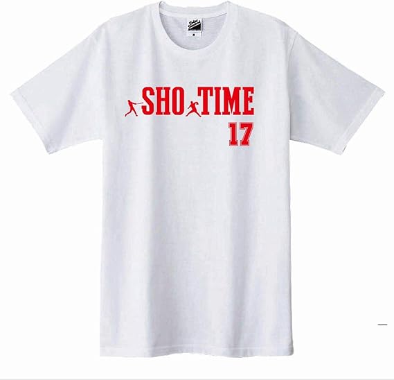 Amazon 2色 野球 Sho Time Tシャツ 大谷 応援 おもしろ 面白 ハッピーtシャツ オリジナル Tシャツ カットソー 通販