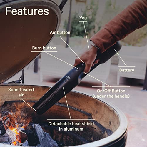 Looft Lighter X | Next Generation Cordless Charcoal Starter | Super Heated Air Reaches 1200°F In 60 Sec | Lights All Fuels: Briquettes, Fireplace Logs, And More #TOP2