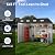 6x8 FT Outdoor Storage Shed, Metal Garden Shed with Sloping Roof and Lockable Door, Waterproof Utility Tool Shed for Patio, Backyard(Black