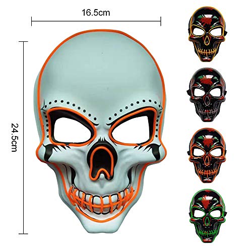 Lilon Maschera di Halloween Illumina la maschera
