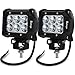 Produktbild Safego 2x Arbeitslicht 18W LED Scheinwerfer Auto Arbeitsscheinwerfer bar Offroad Zusatzscheinwerfer Spotlight Reflektor Auto 12V 24V Schwarz Aluminium Druckguss