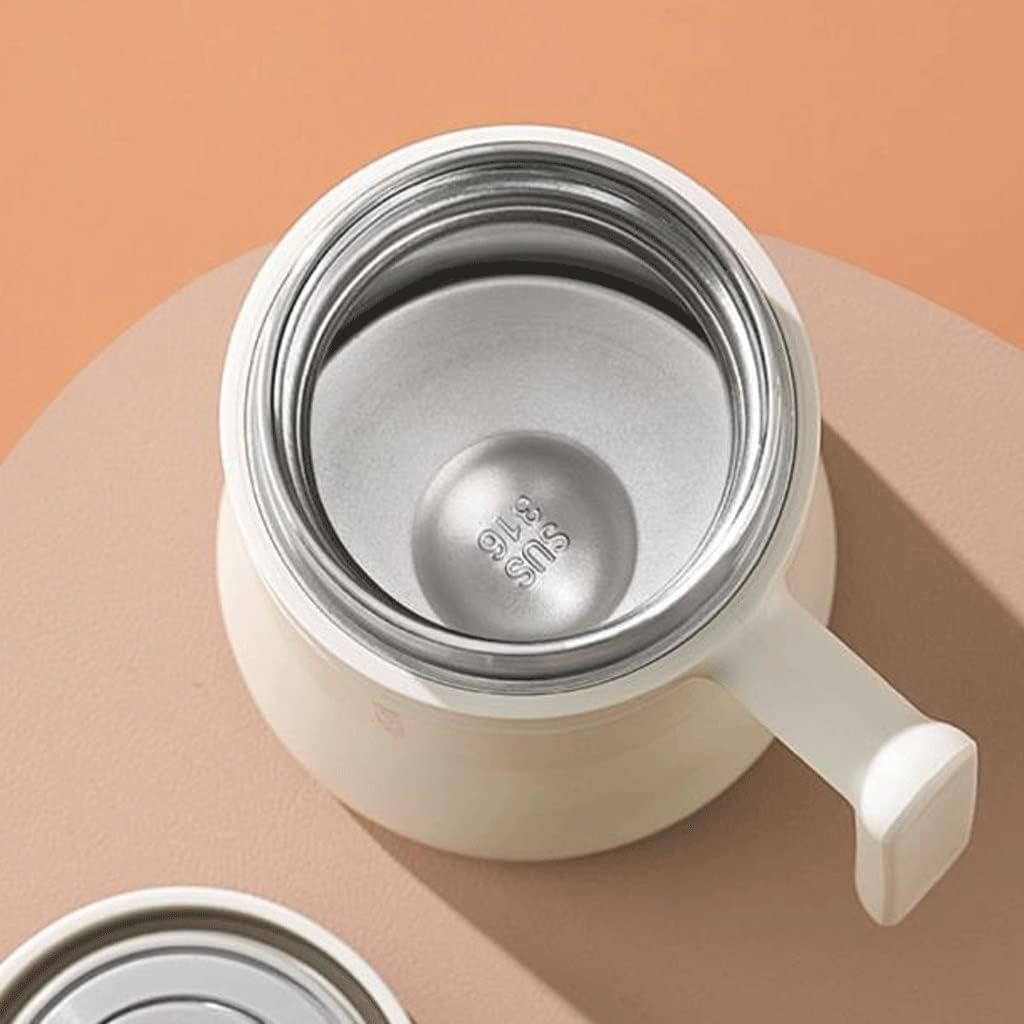 Stainless Steel Mug With Lid Female Mug With Handle Coffee Insulat