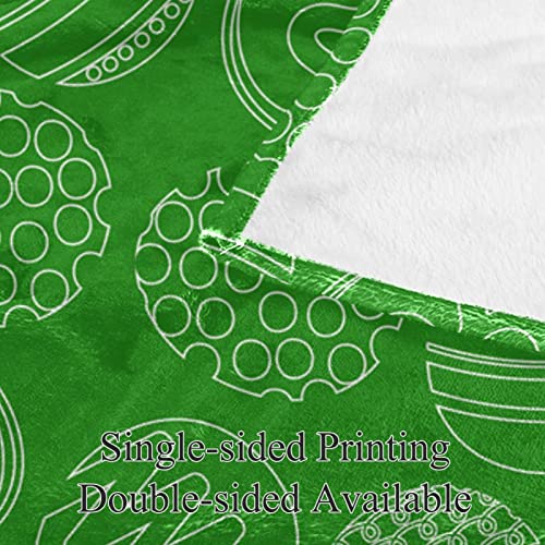 Couverture polaire douce plaid de lit vert premium