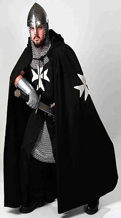 Amazon.com: H H C Medieval Templar Cloak & Tunic Crusader Knights ...