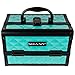 SHANY Chic Makeup Train Case Cosmetic Box Portable Makeup Case Cosmetics Beauty Organizer Jewelry storage with Locks, Multi trays Makeup Storage Box with Makeup Mirror - Turquoise