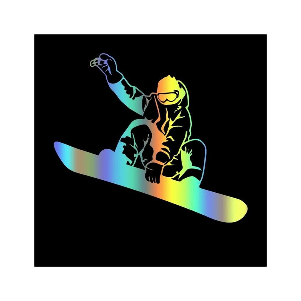 Various Sizes Car Sticker Snowboard Car Decal Waterproof Stickers On Car Truck Bumper Rear(Laser,40cm X 35cm)