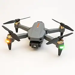 Drone S108 Pro com Camera 4k Full HD WiFi Tela Integrada Tempo Real Longo Alcance Profissional - Bateria e Hélices Extra (Cinza)