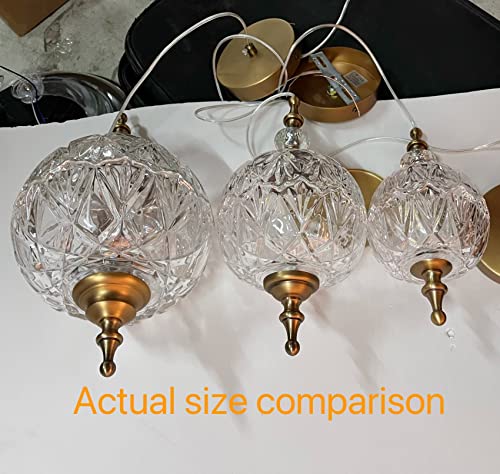 Tlolgt Antique Adjustable Pendant Light Fixtures Delicate Decorative Pattern Glass Ceiling Pendant Lighting For Kitchen Island Dining Room With Original Vintage Design thumb #1