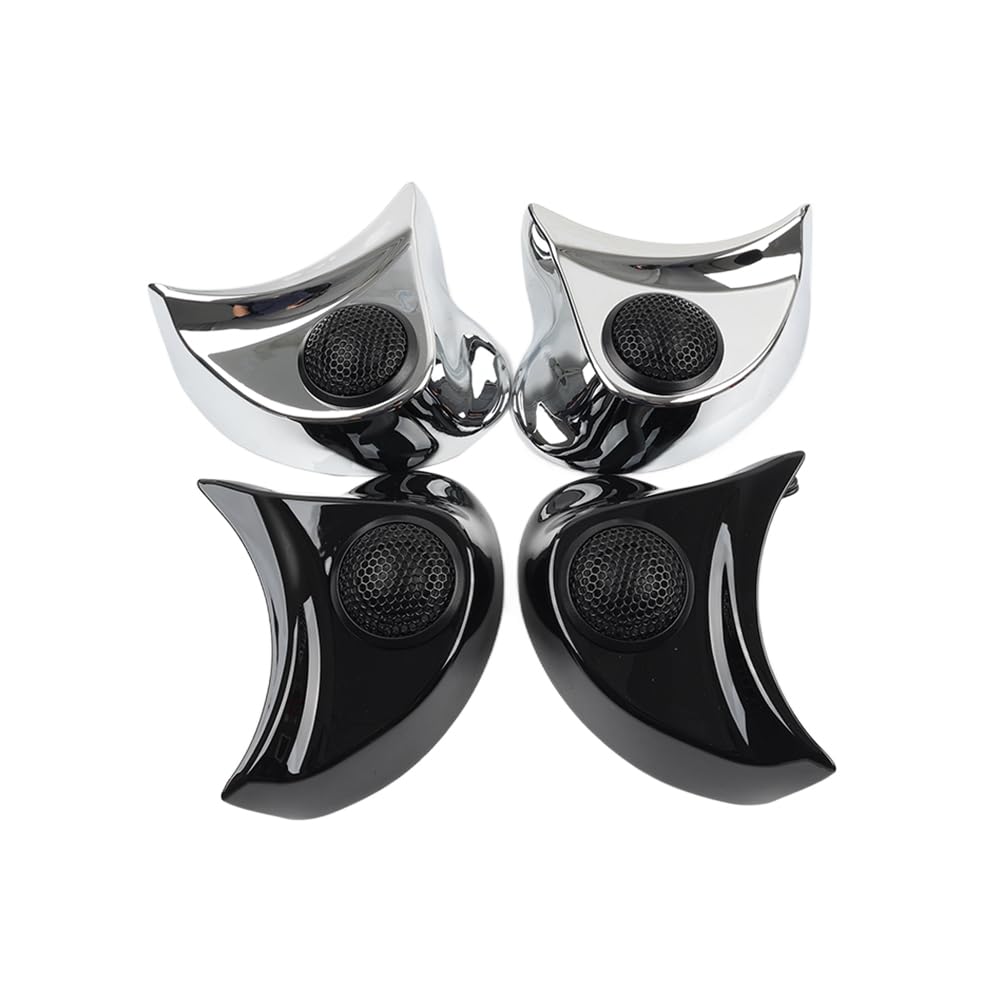 Cnfang4 Motorbike Tweeter Pods Speaker Spacer 1pair for Harley Batwing Fairings 14-23 Ultra Limited FLHTK, Ultra Limited Low FLHTKL ABS Chrome