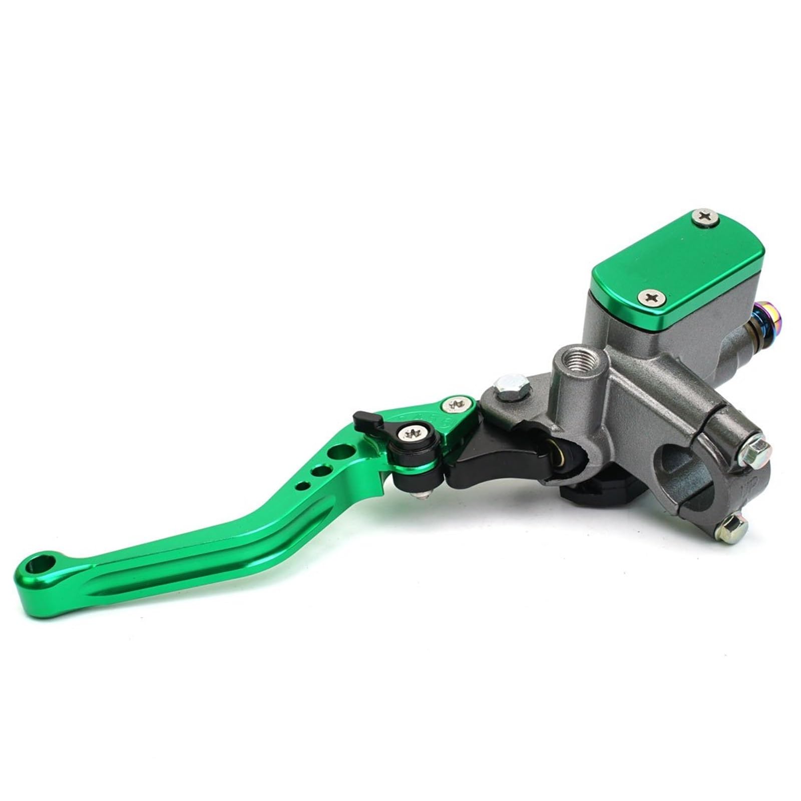 Pbqenxb Break and Clutch Levers 22mm Motorcycle Master Cylinder Lever Brake Hydraulic Clutch Pump(Left Green)
