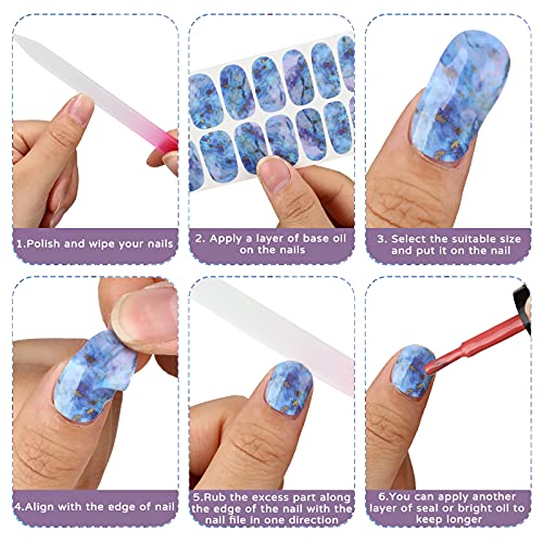 image for Maitys 336 Pieces 24 Sheets Full Wrap Nail Polish Strips Stickers Self