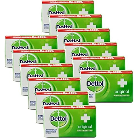 Dettol Anti-Bacterial Hand and Body Bar Soap, Original, 110 Gr / 3.88 Oz (Pack of 12) Cover