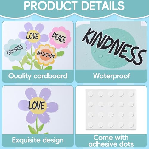 Image of Christian Religious Bulletin Board Set Summer Floral Sunday School Classroom Decoration Positive Paper Fans 3D DIY We are Blooming for Jesus Cutouts for Church VBS Chalkboard Wall Prayer Board Decor