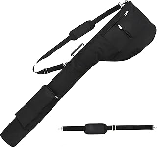 Bolsa de Viaje Pequeña y Ligera para Palos de Golf - Portátil, Plegable y de Transporte - Capacidad de 8 a 10 Palos