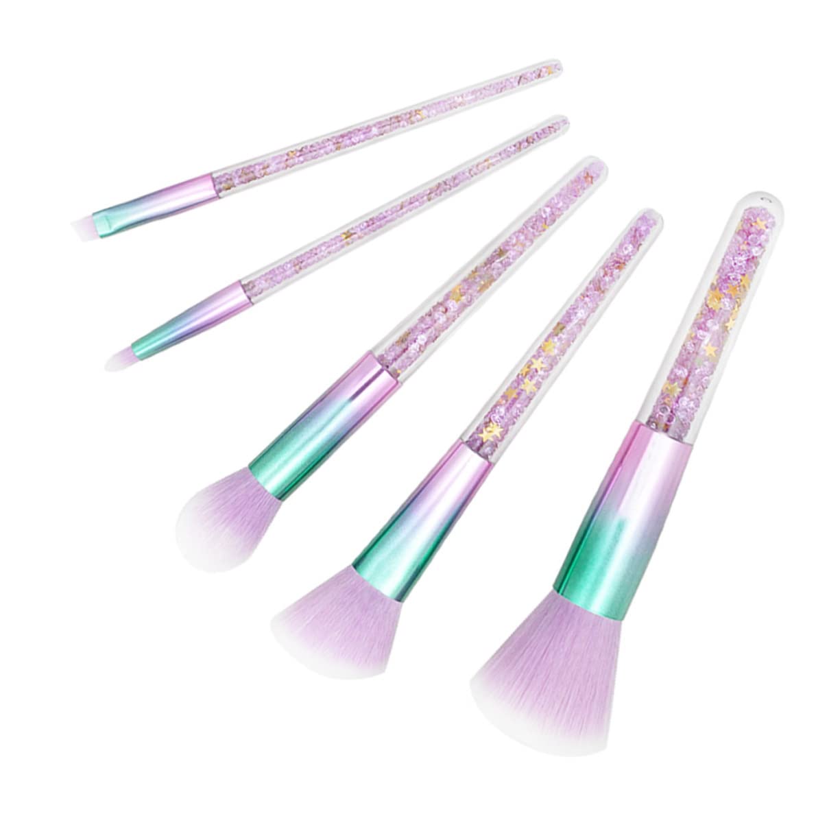 DOITOOL 15stücke Teiliges Makeup Pinselset Für Frauen Professionelle Foundation Augenbrauen Und Puderpinsel Mit Transparentem Griff Und Synthetischen Borsten Für Tägliches Und
