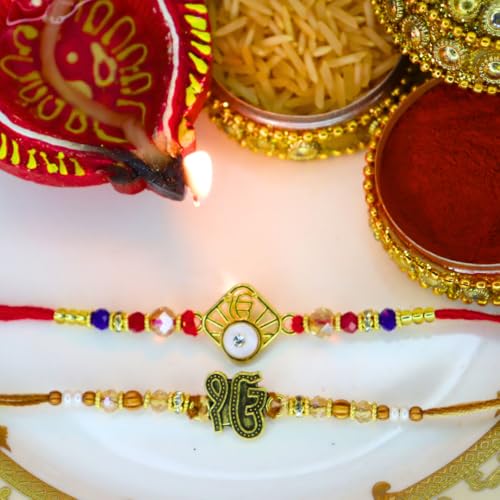 Set Of 2 Premium Rakhi For Brother And Bhabhi| Rakhi For Brother |Lumba Rakhi For Bhabhi | Raksha Bandhan Rakhi | Rakhi Set For Bhaiya3
