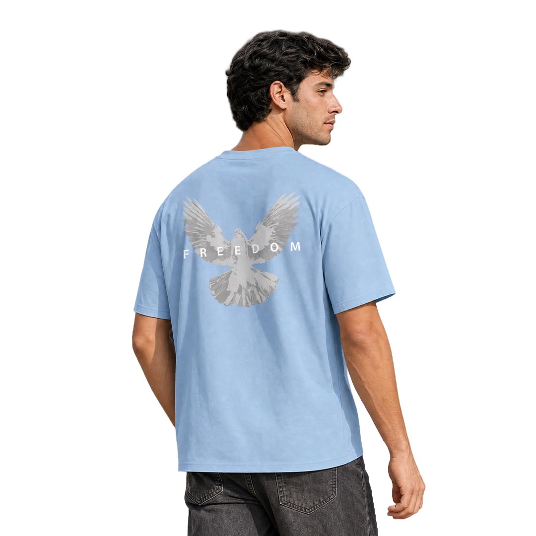 nobero Men's Oversized Printed T-Shirt | Cotton | Baggy Fit | Half Sleeves | Round Neck | T-Shirt for Men-picture-11