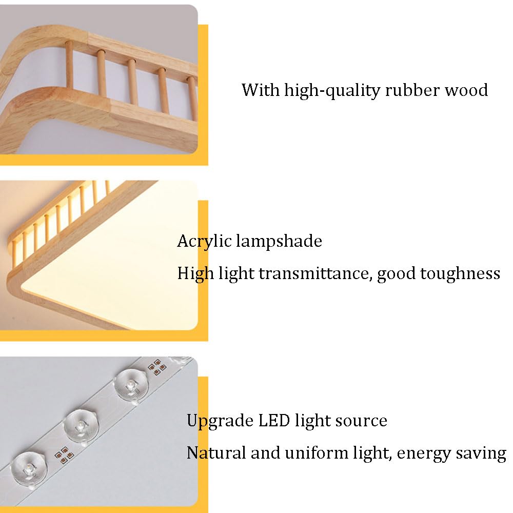 Nordic salon podtynkowy sufitowy 27W blisko światła prostokątny żyrandol oprawa z bali oświetlenie Led domu do kuchni przedpokój szafa łazienka/50Cm