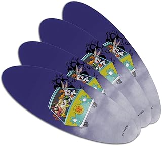 WB 100th Looney Tunes Scooby-Doo Mashup Double-Sided Oval Nail File Emery Board Set 4 Pack