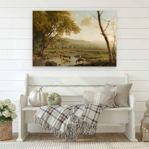 Affiche George Inness paysage pastoral impression sur toile ferme - 3