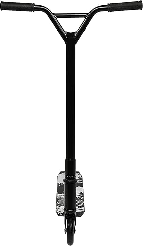 Miniatura 4 de Patinete deportivo extremo negroblanco, diseño ligero, acero al carbono+aleación de aluminio, peso máximo de 220.46 libras, adecuado para niños de 8