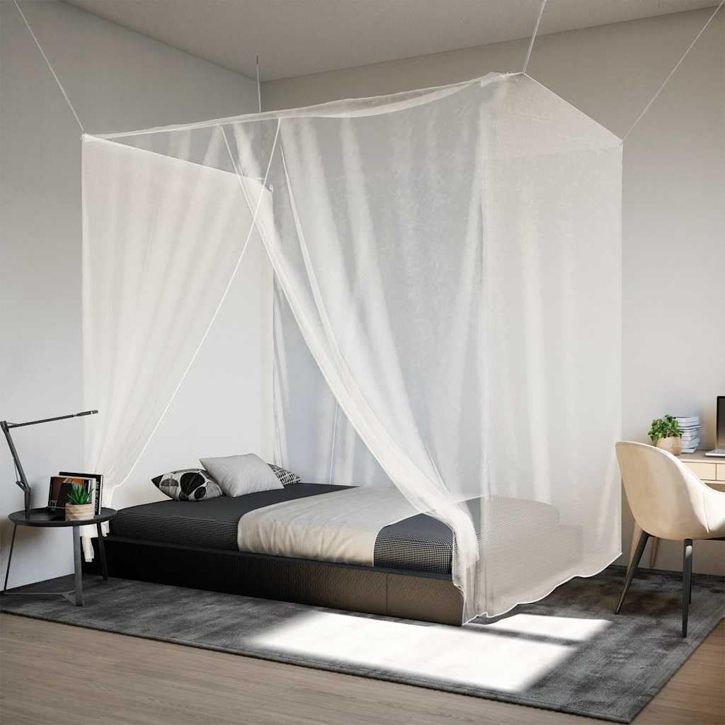 Générique Moustiquaire Suspendue 156 Maille Blanc 220x200x210 cm,Équipements Sportifs,Loisirs de Plein air,Camping et randonnée,Moustiquaires,0.56 KG,4010057