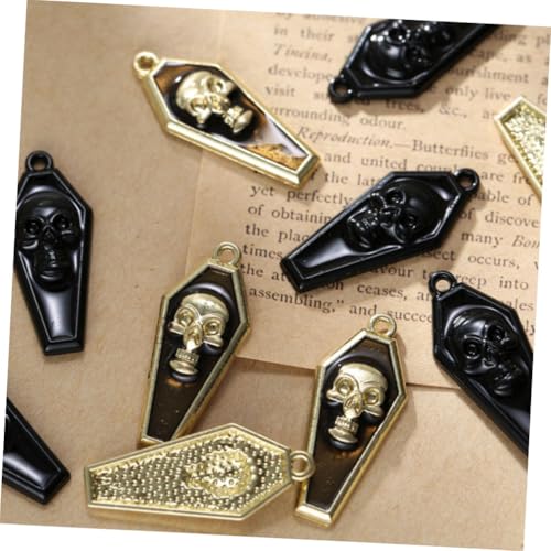 Accesorios de joyería de Halloween con 50 piezas de abalorios metálicos para manualidades 7