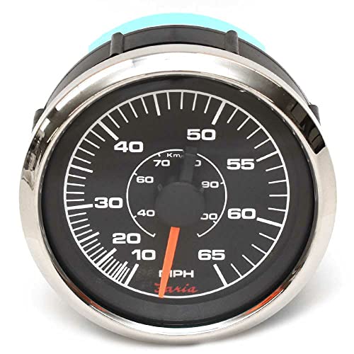 Faria Marine Boat Speedometer Gauge SE9749B | Competition 3 3/4 Inch Black