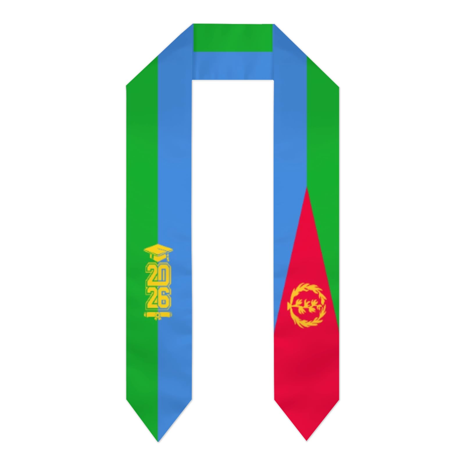 Hlbsdm Unisex As Pic Class Of 2026 Eritrea Flag Stoles Shawl Sash For Graduation Students Celebrate
