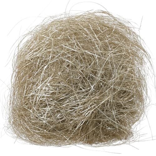 MIJOMA Angel Hair Tinsel Decorative Fibres - Shiny Christmas Decoration for Crafts & Design - Ideal for Tree, Arrangements, Advent Wreath & Table Decoration (Pearl)
