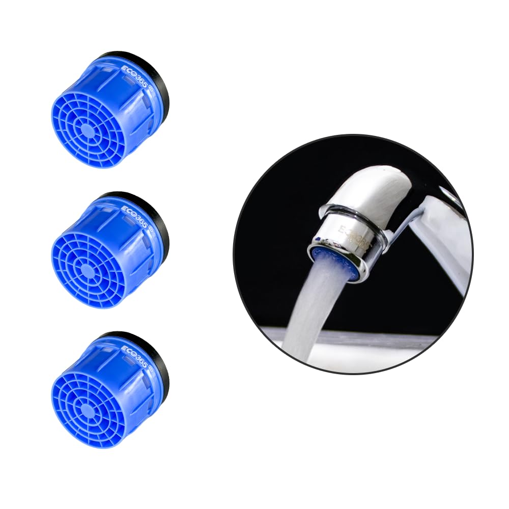 ECO365 Kitchen Water Saving 6LPM Aerator (Pack of 3) with Foam Flow | Suitable for outer (26mm) &inner (28mm) Threads | Easy to Maintain Tap Filter & Saves upto 60% Water from tap. (B0D7D4H7LC) Amazon Price History, Amazon Price Tracker