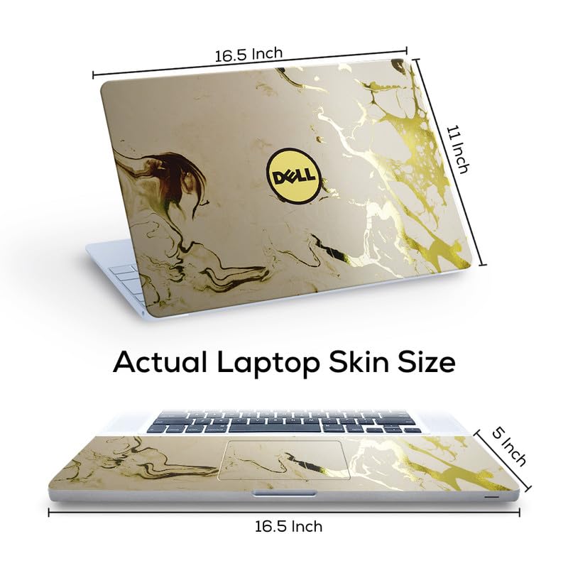 Image of Galaxsia DL252 Top+Wrist Pad Vinyl Laptop Skin /Sticker /Cover for 17 to 17.3 Inches Laptops Laminated-Removable-HD Quality Compatible for Dell (16.5x11 Inches)