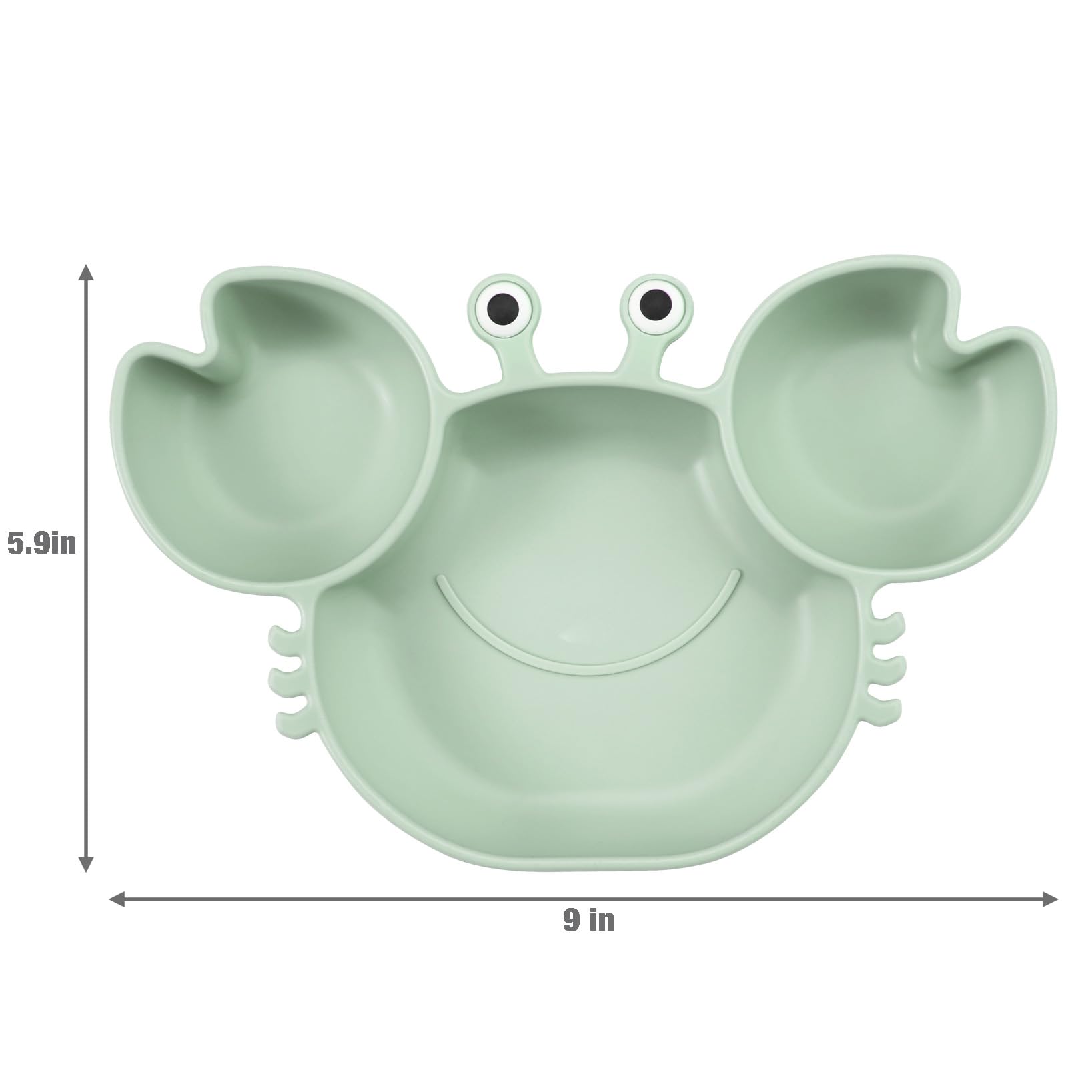 PandaEar Piatto di aspirazione in silicone per bambini bambini con 4 cucchiai auto-alimentazione