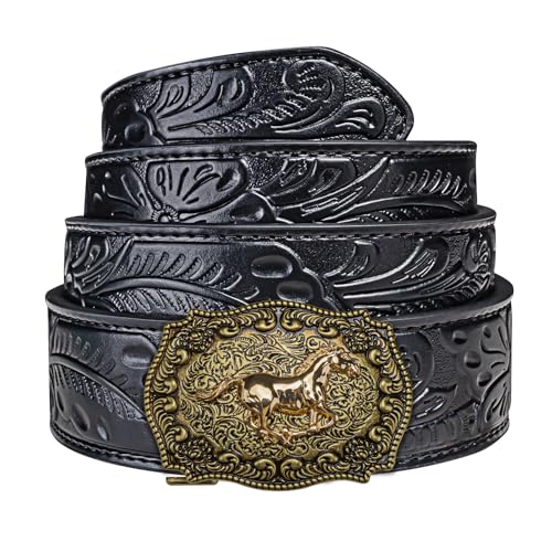 Image of Dubulle Designer Men's Belts, Ratchet Leather Sliding Buckle Dress Belt