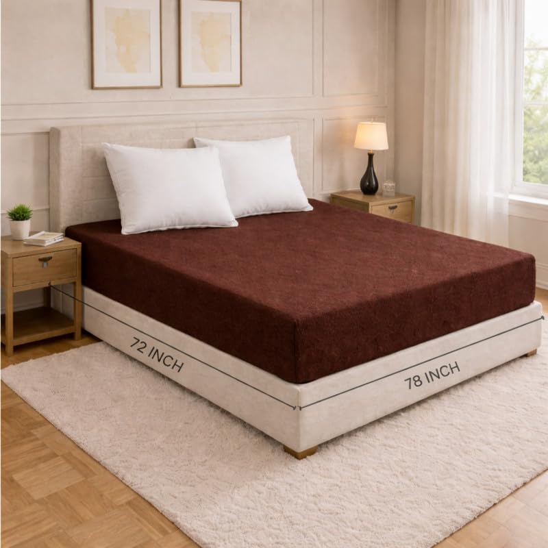 Cotton Feel Terry Ultra Soft Waterproof Mattress Protector for King Bed 72x78 Inch | Breathable Hypoallergenic Mattress Cover with Elastic Strap | TPU Coating | Pet Friendly-image-5
