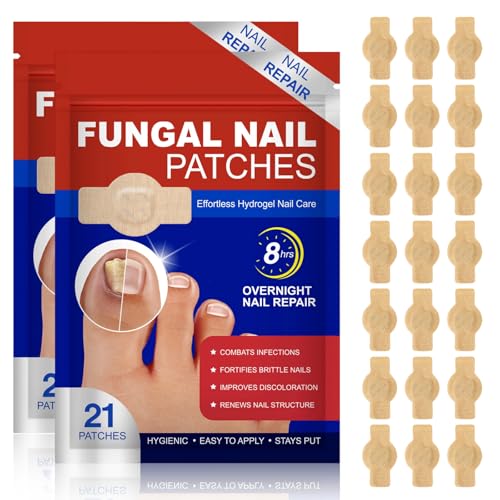 KEPYATI 42 Pcs Parches Para Hongos Uñas Pies – Intensivo Y Seguro Que Combate Eficazmente Hongos Uñas Pies, Restaura Uñas Dañadas Y Quebradizas, Cuidado Completo Y Reparación Visible En Semanas