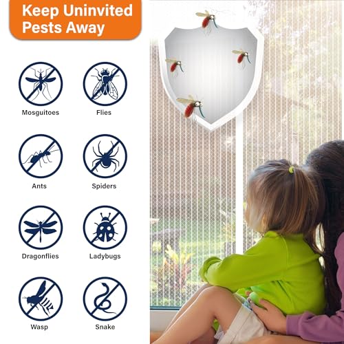 Image of Magnetic Screen Door, Door Screen Magnetic Closure-Keeps Bugs Out Let Breeze in, Heavy Duty Mesh - Pet and Kid Friendly, Works with Front Doors, Sliding Doors Fit Door Size 36 x 78 in