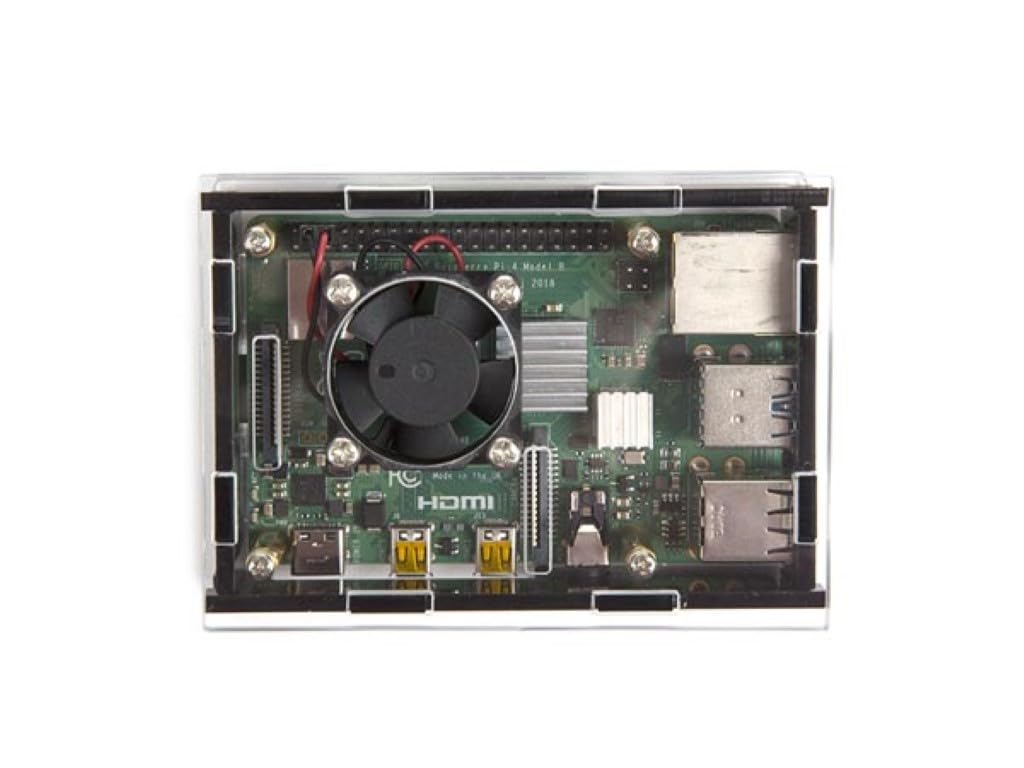 Whadda Starter kit Raspberry Pi 4 (4 GB) con custodia di raffreddamento, set completo per progetti Raspberry Pi 4 con MicroSD da 32 GB, Gigabit Ethernet, HDMI 4K, Bluetooth 5.0 e supporto PoE, impara