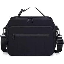 NOL Lunch Bag for Women, 8L Quilted Cooler Tote Lightweight, Waterproof, Reusable Puffy Lunch Box for Work & Office, Black