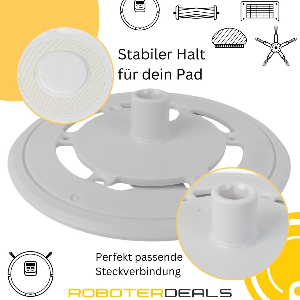 Roboter Deals - Pad-Halterung, Wischplatte, Mopp-Halterung (2 Stück) für Ecovacs Deebot X1 Omni, X1e Omni Staubsaugroboter