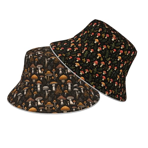 Image of Bucket Hat Double-Side-Wear Reversible Sun Hat Beach Travel Hiking for Women Men