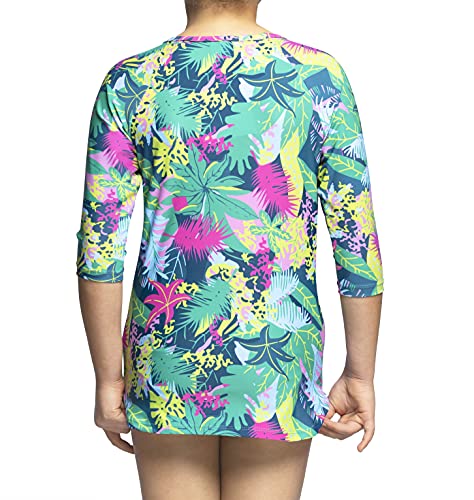 Girl Modest Tznius Rashguard for Girls, 3/4 Sleeve UPF 50+ Sun Protection3