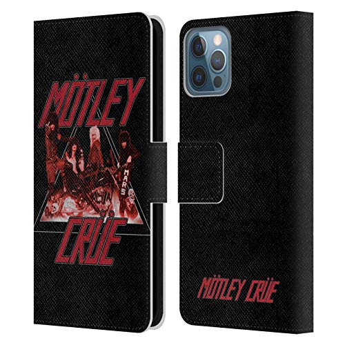 Carcasa Motley Crue iPhone 12 Pro de cuero premium con acabado artístico Too Fast